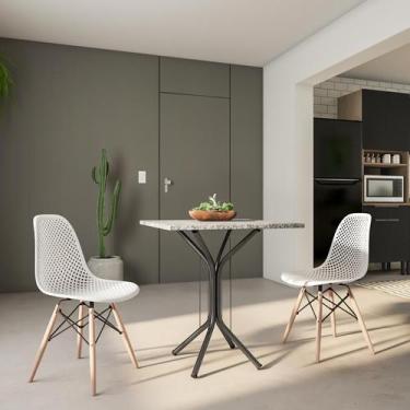 Imagem de Mesa de Jantar Quadrada Tabita Preta 70 cm - Mobly