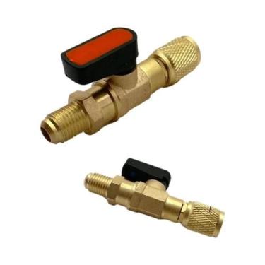 Imagem de 1/4 Polegada Sae R22 R12 R410a Refrigerante Ângulo Desligamento Válvul