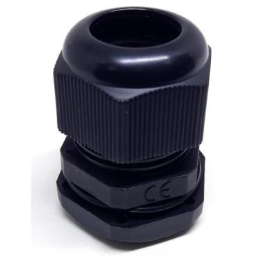 Imagem de Kit Pct 10 Unidades Prensa Cabo Cor Preto Modelo Pg7 Cnc