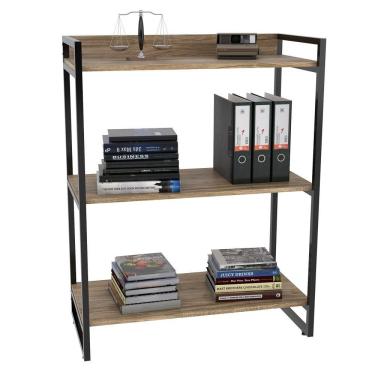 Imagem de Estante Multiuso 80cm 3 Prateleiras C08 Carvalho