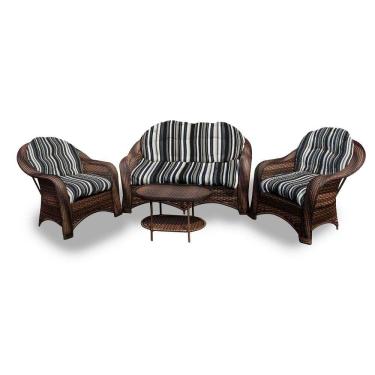 Imagem de Conjunto De Sofá 1 Sofá + 2 Poltronas + 1 Mesa Centro Preto