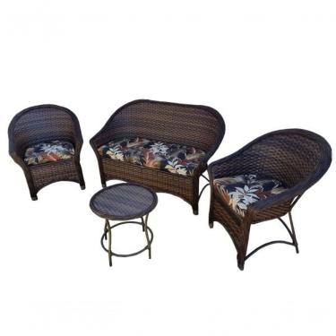 Imagem de Conjunto De Sofá 1 Sofá + 2 Poltronas + 1 Mesa Centro