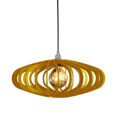 Imagem de Luminária Teto Lustre Pendente Balcão Cozinha Sala Egito Cor:amarelo