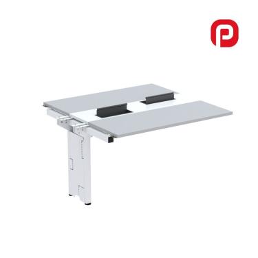 Imagem de Complemento De Mesa Plataforma Para Coworking Para 2 Péssoas 120x120 Cinza-branco