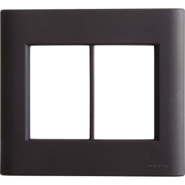 Imagem de Placa 6 Postos 4x4 Tramontina Giz Preta Soft Touch Sem Suporte Tramontina