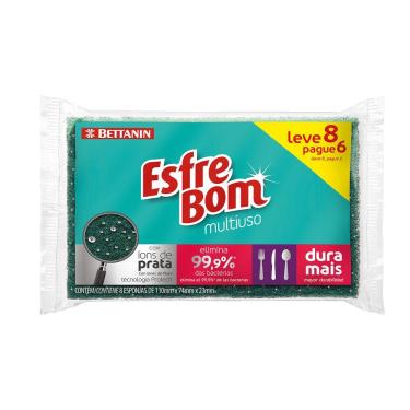 Imagem de Pack De Esponjas Multiuso Esfrebom 8un - Bettanin