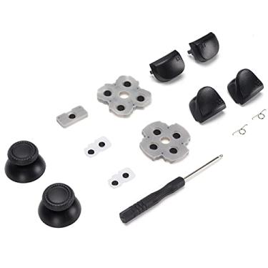 Imagem de Vomeko Kit de substituição para controle PS5 com almofada de borracha condutiva, joystick, tampa de plástico 3D, conjunto de botões de substituição L12, compatível com PlayStation 5 Gamepad
