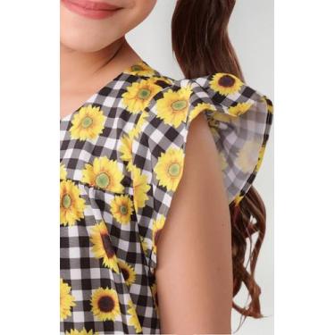Imagem de Vestido Xadrez Infantil Festa Junina Luxo Quadrilha Moda - Se tu Bençã