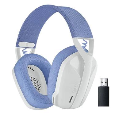 Imagem de Headset Gamer Sem Fio Logitech G435, Lightspeed e Bluetooth, Dolby Atmos, USB, PC, PS4, PS5, Mobile, Branco
