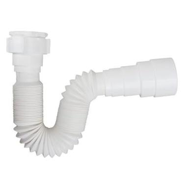 Imagem de SifãO FlexíVel Sanfonado AjustáVel Pia Cozinha Tanque Branco