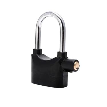 Imagem de Cadeado Antifurto com Alarme Sonoro 110dB, Prova d'Água, Proteção de Segurança para Bikes, Motos, Portões, Comércio Etc.