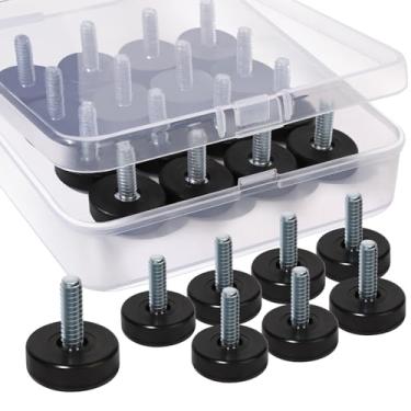 Imagem de HNYYZL Niveladores De Pés Para Móveis Com Rosca 1/4'', 24 Niveladores, Parafuso Rosqueado Ajustável, Pernas Mesa, Deslizadores
