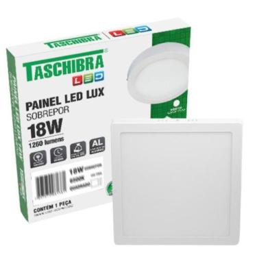 Imagem de Painel Led Plafon Quadrado Sobrepor 18W 3000K Taschibra