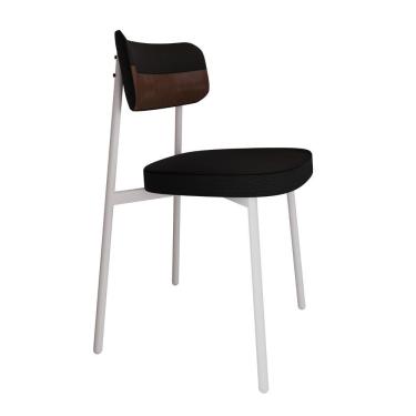 Imagem de Cadeira Alloa Fixa C/4 Pés 50 X 44,7 X 83,8 Cm C/1 Un. Corriente Preto/courino Whisky Corriente Preto/courino Whisky