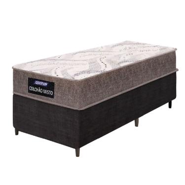 Imagem de Cama Box Solteiro Gazin Colchão Com Espuma 88x188x55cm Camboriu suporta Até 120 Kg Por Pessoa Marrom
