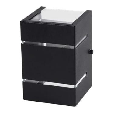 Imagem de Arandela Externa 2 Focos 2 Frisos Alumínio Preta G9 IP65