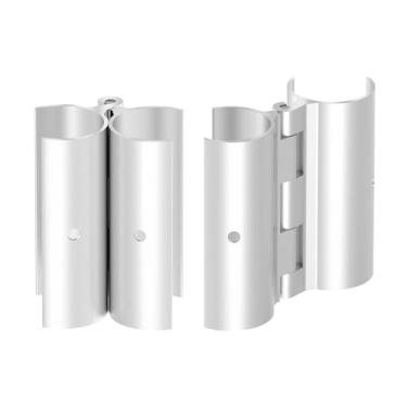 Imagem de Pacote com 2 dobradiças de encaixe de alumínio para aberturas de portas de PVC ou portões, perfeita para dobradiças de porta para PVC 3/4 ?OD de 2,5 cm