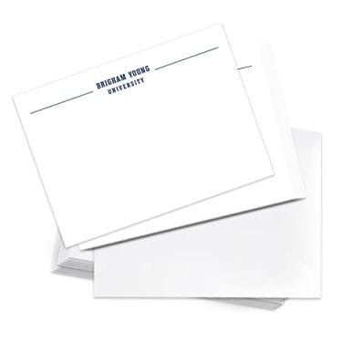 Imagem de Desert Cactus Brigham Young University Pacote com 10 cartões de papelaria cartolina Cougars BYU Cougs inclui envelopes memorando festa de agradecimento (cartão 1b)