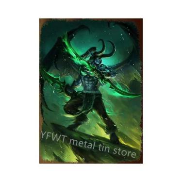 Imagem de Modern World of Warcraft Jogo Metal Tin Sign Cartaz, Wall Art, Quarto,