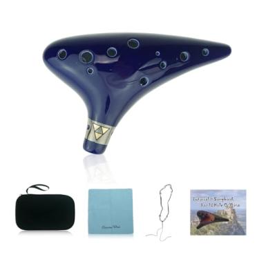 Imagem de Ocarina de 12 furos da Legend of Zelda Alto C azul escuro para qualquer nível disponível da OcarinaWind Music Instrument Ideia de presente