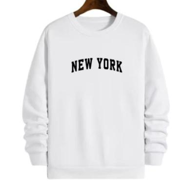 Imagem de Moletom gola redonda unissex masculino feminino new york - ANNE.COM, P