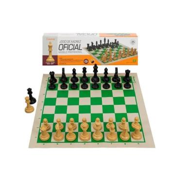 Imagem de Jogo De Xadrez Profissional Com Tabuleiro E 2 Damas Extras