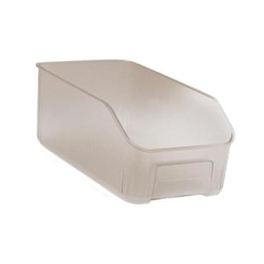 Imagem de IEUDNS Organizador de despensa, cesta de despensa, recipiente para armazenamento de alimentos, para armários, brinquedos, quartos, livros, armário, Clear L