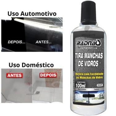 Imagem de Tira Manchas Vidros Radnaq Remove Resíduos Difíceis Limpeza Rápida Par
