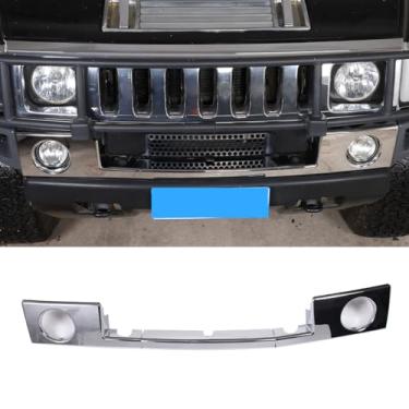 Imagem de Fgtagtal Capa De Para-Choque Dianteiro, Grade Inferior, Painel Acabamento Compatível Com Hummer H2 2003-2009, Engastes, Acessórios Abs, 3 Peças (Prata Brilhante)