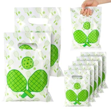 Imagem de 50 peças de sacos de presente de pickleball, sacos de festa de pickleball PE tema esportivo reutilizável suprimento de festa para presente, doces, guloseimas, lanche para aniversário, eventos