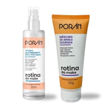 Imagem de Kit Tônico Adstringente Pré e Pós-Make + Máscara de Argila Dourada – A Rotina Perfeita para uma Make Impecável e Pele Saudável!