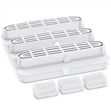 Imagem de OPOWO 6 pacotes de filtros de substituição e 6 pacotes de esponjas de filtro de bomba para fonte de água de gato sem fio de 3,2 l FT999, conjunto de filtros de substituição de 3 meses