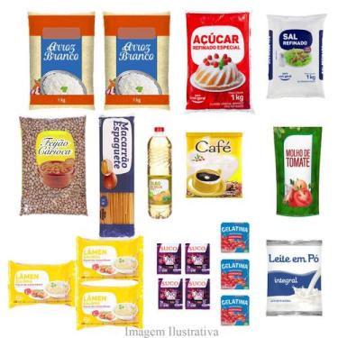 Imagem de Cesta Básica de Alimentos Completa - 20 Itens - São Rubens