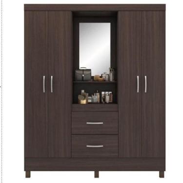 Imagem de Guarda Roupa Casal Capelinha Lord Café - Demóbile