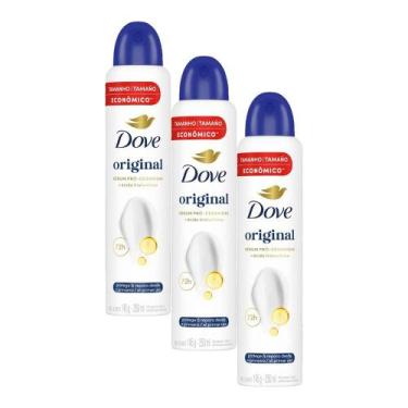 Imagem de Kit com 3 Desodorantes Antitranspirantes Aerosol Dove Women Original 2
