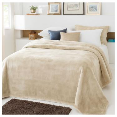 Imagem de Cobertor Kyor Plus Unicolor Jolitex Macio Microfibra 1,50m x 2,20m Bege