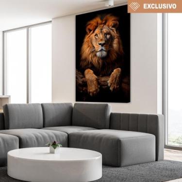 Imagem de Quadro Decorativo Lion King Rei Leão - MeMoldura, Chassi Borda Infinit