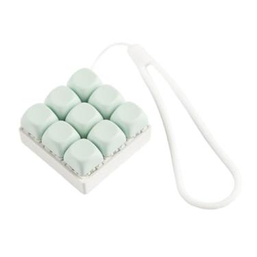 Imagem de Esquirla Brinquedo Fidget com Botão de Teclado e Dedo, Brinquedo Resistente e Divertido, Conveniente para Adultos, Acessório para Telefone, Chaveiro com, Verde