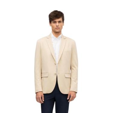 Imagem de Blazer Slim Hangar 33 Em Malha Bege Tam. 50-Masculino