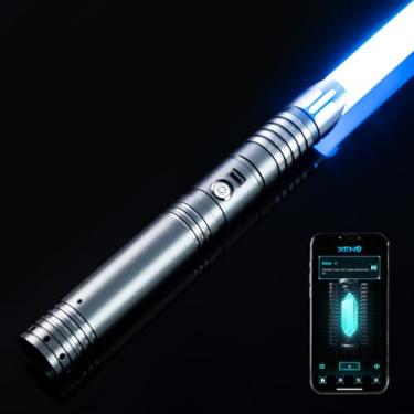 Imagem de DAMIENSABER Sabre de Luz Upgrade RGB3.0 com Controle de Movimento, 16 Sons e Luzes, Cores Infinitas e Suporte Antiderrapante para Adultos com Função de Duelo Pesado