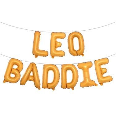 Imagem de Leo Baddie Banner de Balão, Grande Leão Energia/Leão Estação Signo, 12 Constelações Zodíaco Leão Tema Decorações de Festa de Aniversário para Meninos e Meninas - Multicolorido (LEO BADDIE Orange)