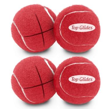 Imagem de Top Glides Ponteiras de tênis pré-cortadas – Vermelho – 2 pares