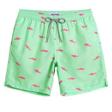 Imagem de Calções de banho magic Quick Dry Shorts de natação para homens, verde claro