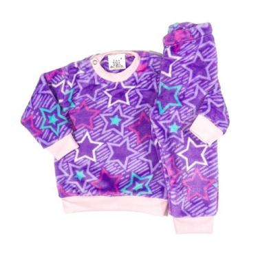 Imagem de Conjunto Fleece Bebê Peluciado Inverno Quentinho Infantil - Fofotinhos