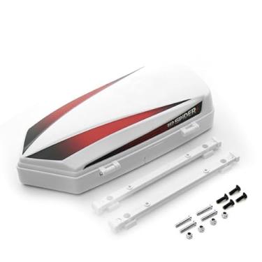 Imagem de RC Plastic Roof Trunk Luggage Rack Box, Car Shell Body Upgrade for 1/10 or 1/12 Proportion Traxxas TRX4 TRX6 Axial SCX10 90046 G63 VP VS4 RC Crawler (White)