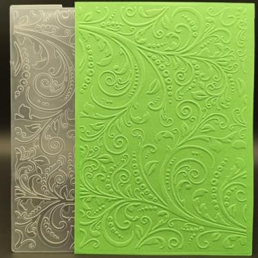Imagem de Pasta de plástico em relevo 12 x 17 cm papel de grama sonhador artesanato impressões texturizadas de plástico para fazer cartões scrapbooking