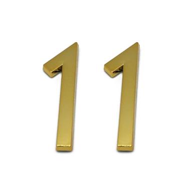 Imagem de Diggoo Pacote com 2 números de caixa de correio 1, 6 cm de altura, adesivos de números de endereço de porta para apartamento, casa, quarto, escritório, carros, caminhões, placa numérica do processo de