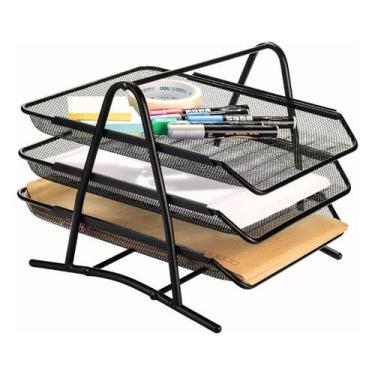 Imagem de Organizador De Mesa Para Papeis E Documentos Triplo Móvel - KF