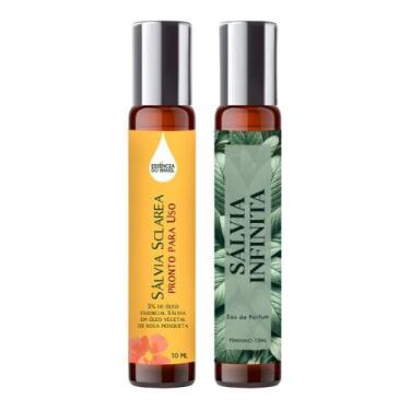 Imagem de Perfume Roll On Sálvia Infinita Mulher 10Ml + Óleo Essencial - Essênci