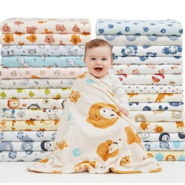 Imagem de Manta de bebê Cobertor do Bebe Mantinha Microfibra Estampada para Kit 